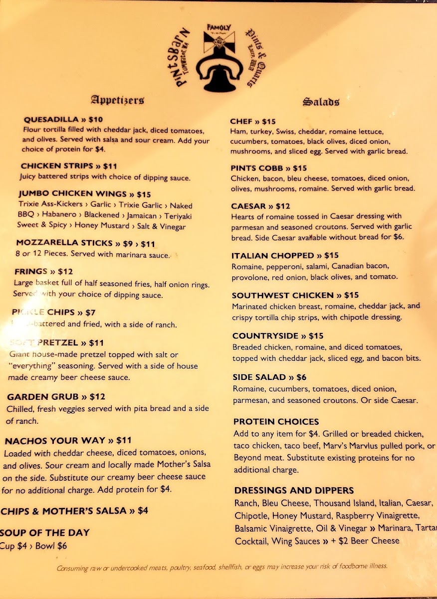 Pints & Quarts - Lacey Menu - Image 3