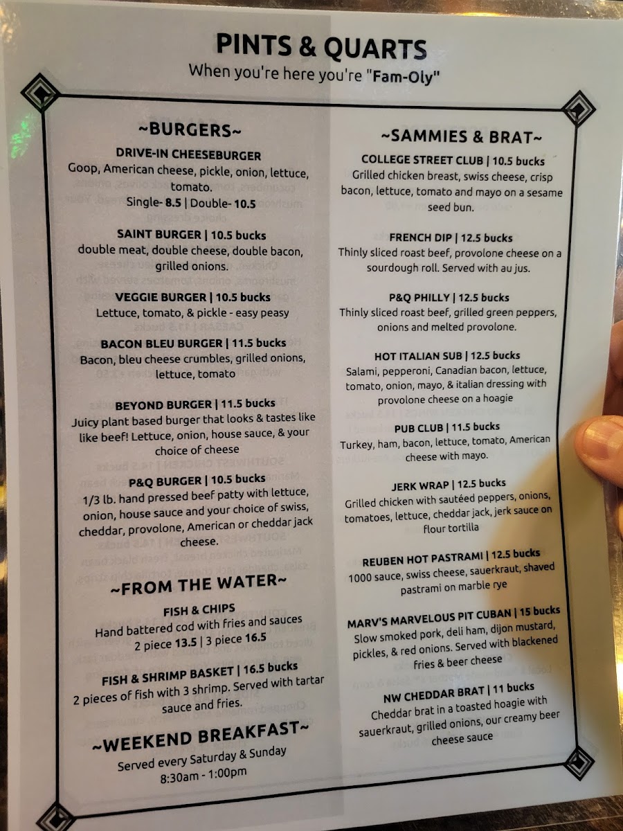 Pints & Quarts - Lacey Menu - Image 5